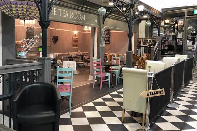 The Harrogate Tea Rooms, offering locally sourced and homemade produce, can be found in the Westminster Arcade