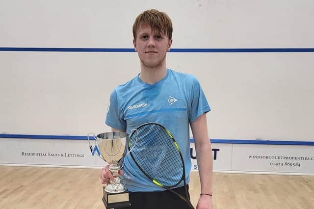 Finnlay Withington won the inaugural Harrogate Squash Open. Picture: Submitted