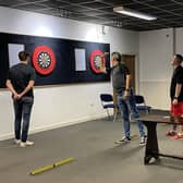 Knock-out Cup action from the Harrogate Darts League. Picture: Submitted