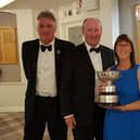 Pannal GC's 2022 Mixed Foursomes winners Heather and Rob Memmott, centre, with Men's Captain Martin Boyle, left, and Ladies' Captain Clare Davies. Picture: Submitted