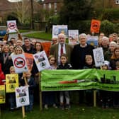 Harrogate and Knaresborough MP Andrew Jones stands in support of residents against the asphalt plant