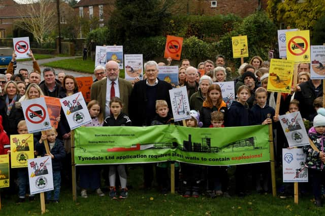 Harrogate and Knaresborough MP Andrew Jones stands in support of residents against the asphalt plant