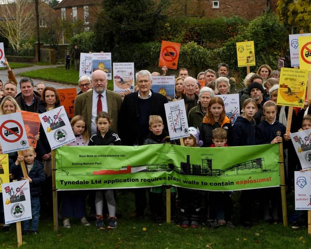 Harrogate and Knaresborough MP Andrew Jones stands in support of residents against the asphalt plant