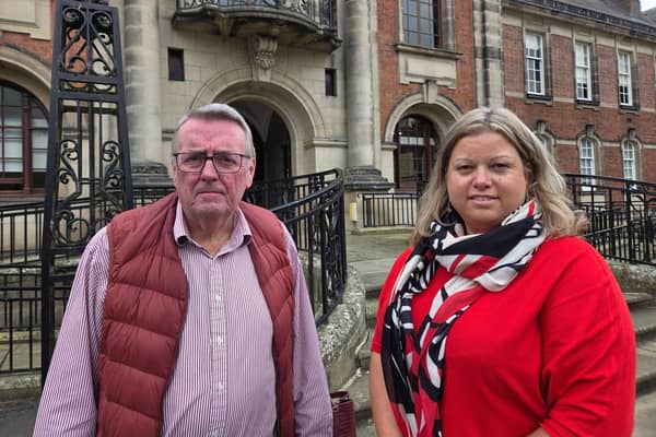 Tony Collins (left), chief executive of Herriot Hospice Homecare, Just ‘B’ and Saint Michael’s Hospice, and Emma Johnson, chief executive of St Leonard’s Hospice in York, addressed North Yorkshire Council’s health scrutiny committee over funding and governance challenges facing end-of-life care