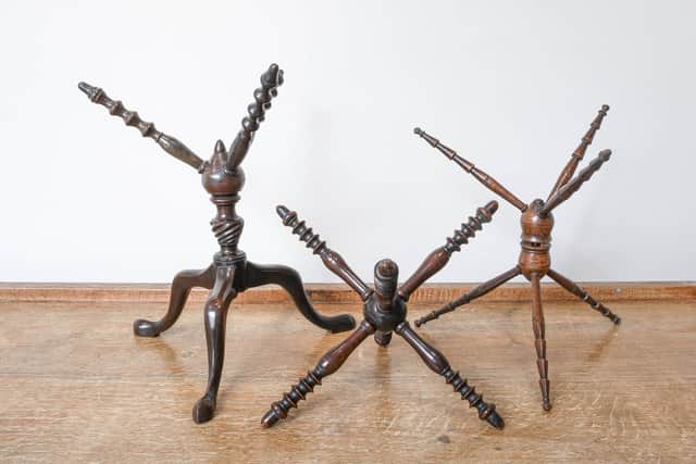 A Group of Three George III Mahogany Cats or Plate Stands – estimate: £100-150