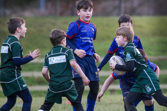 Hawick Minis on the attack against Jed Jaguars on Saturday