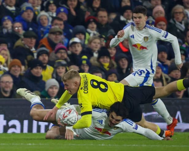 Harrogate Town pushed Championship leaders Leeds United all the way during Saturday's FA Cup third-round clash at Elland Road. Picture: Matt Kirkham