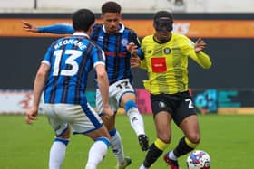 Kayne Ramsay was introduced as a 59th-minute substitute during Harrogate Town's final-day draw at home to Rochdale. Pictures: Matt Kirkham