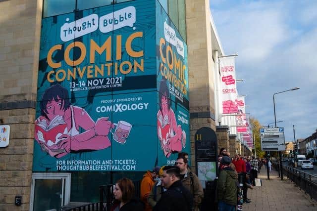 Queues of fans at last year's Thought Bubble Festival at Harrogate Convention Centre.