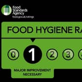 A restaurant in Harrogate has been given a one out of five food hygiene rating by the Food Standards Agency