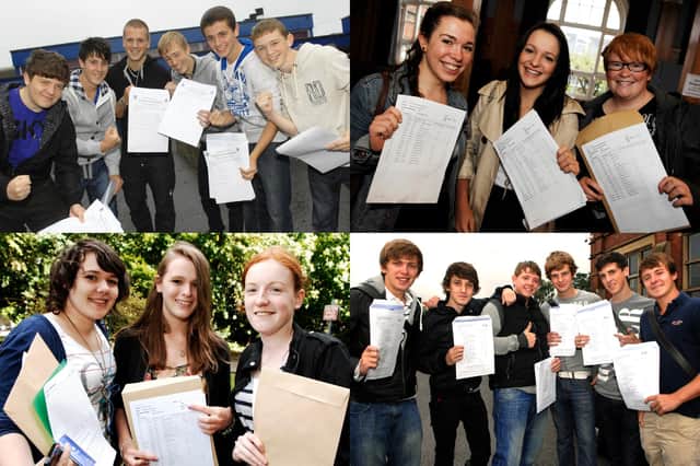 We take a look at 15 snaps of pupils celebrating their GCSE results at schools across the Harrogate district over the years
