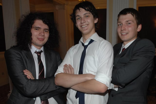 Harrogate High School in 2012 - Rory Hepplethwaite, Dimal Luzha and Jordan Swales