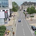 A future which may never happen - The £12m Harrogate Station Gateway scheme would include some non-car measures and would also see One Arch and Station Square transformed with new paving, trees, planting and lighting. (Picture contributed)