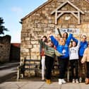 Kirsty Perkins with young people from Tadcaster Barn