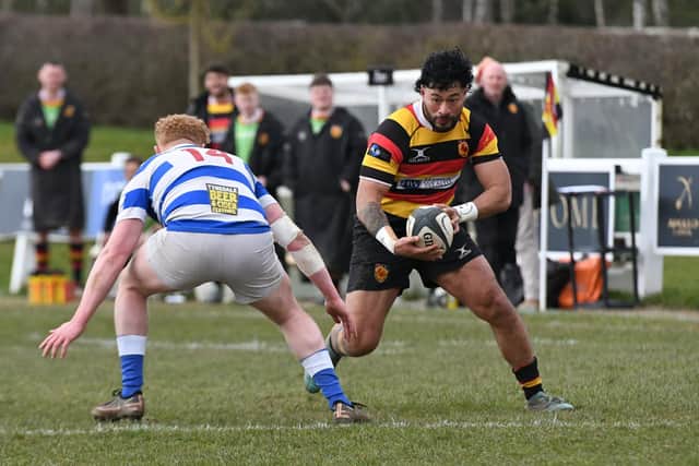 Junior Nuu on the attack for the Aces at Ruding Lane. Picture: Daniel Kerr