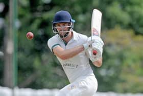 Charlie Swallow hit a run-a-ball century as Collingham & Linton made it 10 wins out of 10 for 2023. Picture: Steve Riding