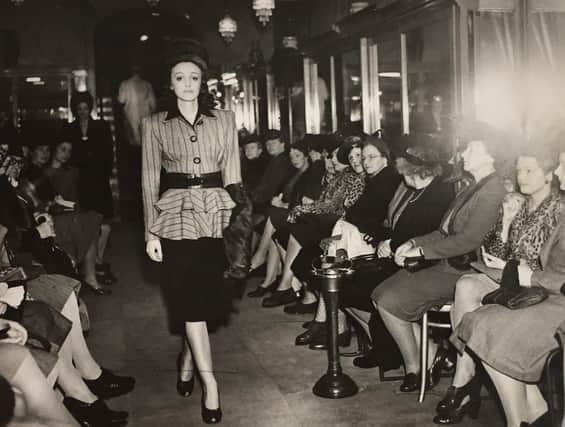 Legendary Harrogate fashion store owner Louis Cope's great grandson Alex Goldstein attended the unveiling of a new plaque. This archive photo shows a Louis Cope fashion show in the 1940s.