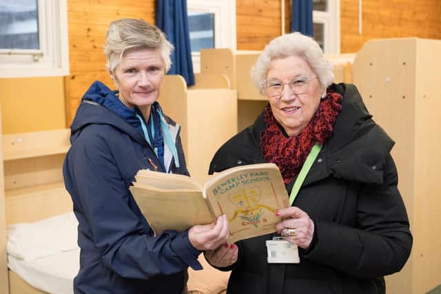 Margaret Mosley is pictured with North Yorkshire Council’s head of outdoor learning service, Teresa Thorp.