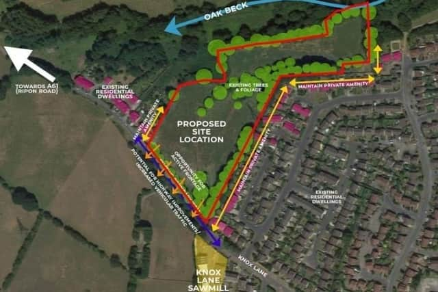 The plans for 53 new homes on Knox Lane in Harrogate will be considered at a council meeting next week