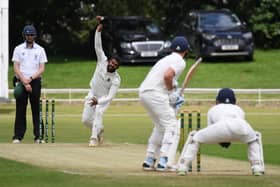 Sri Lankan ace Ishan Abeysekara impressed once again for Harrogate CC's 1st XI. Picture: Gerard Binks