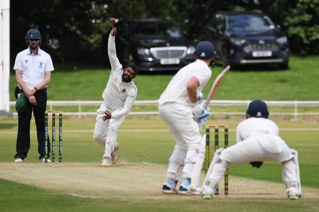 Sri Lankan ace Ishan Abeysekara impressed once again for Harrogate CC's 1st XI. Picture: Gerard Binks