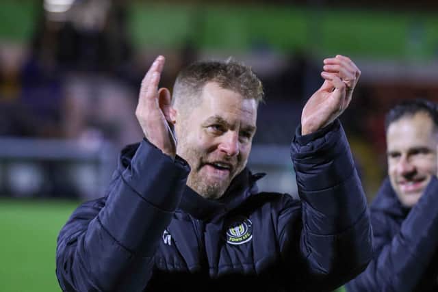 Harrogate Town manager Simon Weaver says he doesn't want his side to lose momentum following back-to-back League Two wins over Mansfield and Rochdale.