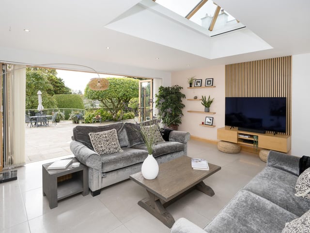 The house has stylish indoor to outdoor living.