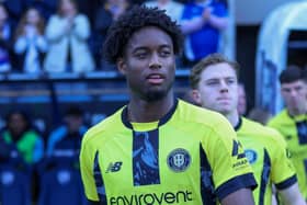 Bryan Bilongo joined Harrogate Town on loan from Bristol Rovers during the January transfer window. Picture: Matt Kirkham
