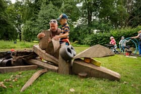 Outdoor sculpture building sessions at YSP