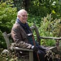 Sir Alan Ayckbourn in his garden