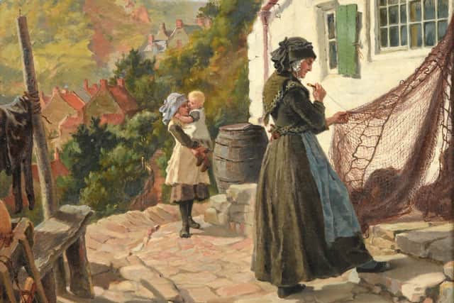 A section of 'Mending the Nets' by Ralph Hedley – sold for £2,800.