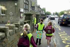 Flashback to last year when pupils at Beckwithshaw County Primary School near Harrogate walked to school.