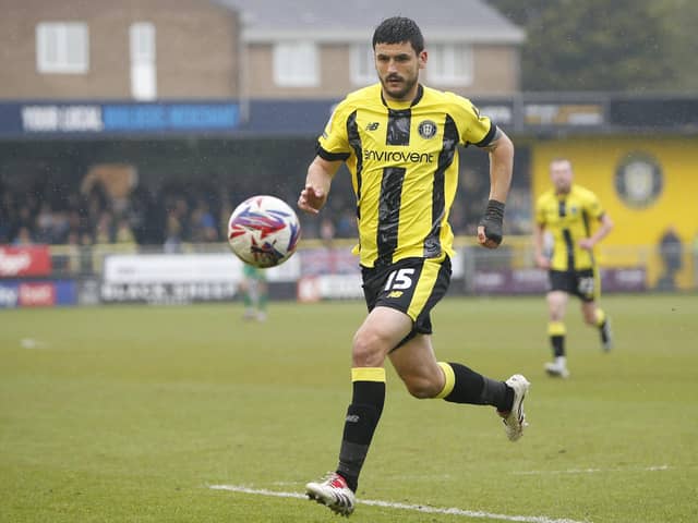 Anthony O'Connor has been a mainstay of Harrogate Town's defence since joining the club in January 2023. Picture: Paul Thompson/ProSportsImages