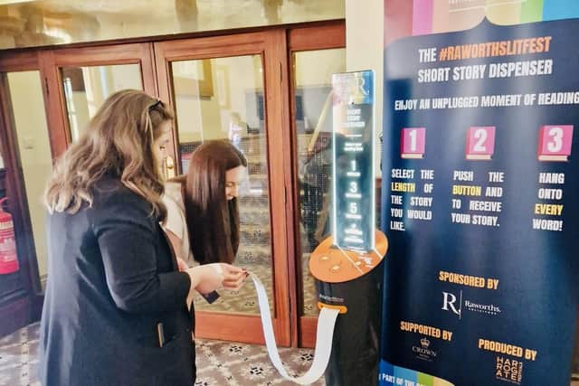 Raworths Harrogate Literature Festival - The Short Stories Dispenser at the Crown Hotel in Harrogate. (Picture contributed)