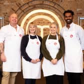 This year's Masterchef finalists. Pictured from the left are Chris Willoughby, Louise Lyons Macleod, Abi Kempley and Brin Pirathapan. Photo: BBC/Shine TV/Cody Burridge