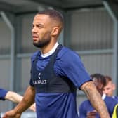 Harrogate Town's Warren Burrell warms up ahead of his side's recent League Two defeat at Sutton United. Pictures: Matt Kirkham