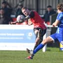 Slater Barnes scored the winner as Knaresborough Town got the better of Eccleshill United on Saturday afternoon. Pictures: Gerard Binks