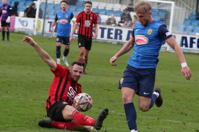 Tadcaster Albion suffered a 4-1 home loss to high-flying Campion on Saturday afternoon. Picture: Craig Dinsdale