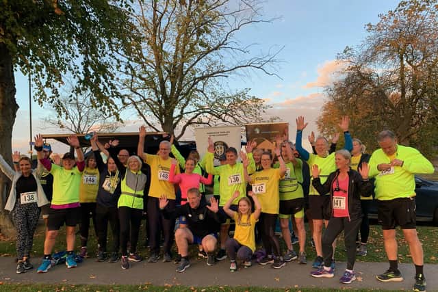 Runners showing their support for Harrogate Homeless Project in the Up & Running fundraiser.