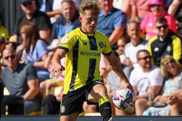 Harrogate Town winger James Daly was introduced as a half-time substitute during Saturday's 2-2 draw with Grimsby. Picture: Matt Kirkham