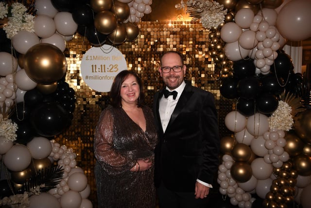 Ben and Cathy Barcoe at The Friends of Alfie Martin ball held at the DoubleTree by Hilton Harrogate Majestic Hotel