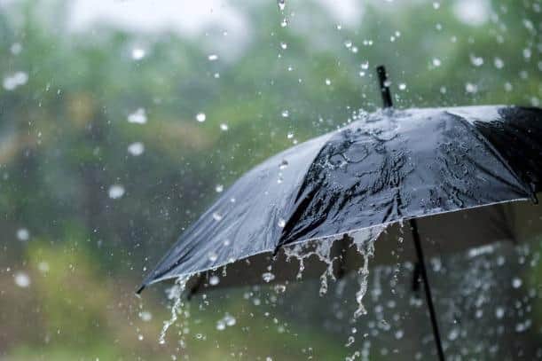 The Met Office has issued a yellow weather warning for heavy rain across the Harrogate district
