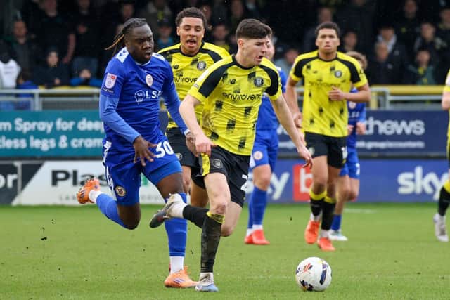 Harrogate Town winger Ellis Taylor in action against Bromley. Picture: Matt Kirkham