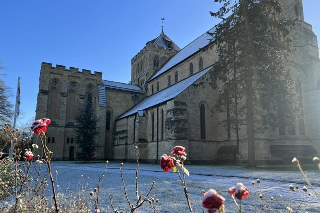 St Wilfrid’s Church in Harrogate covered in a dusting of snow