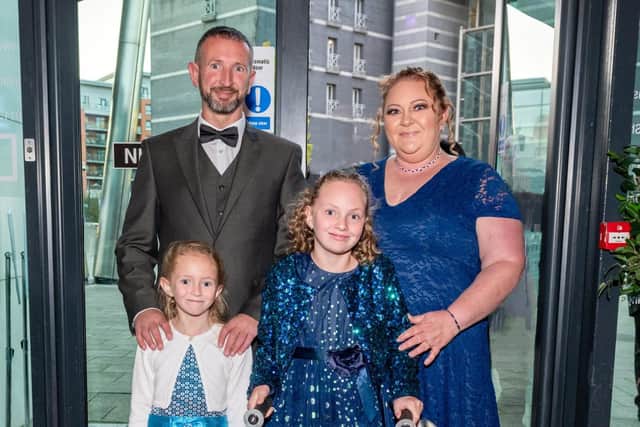 Harrogate's Emily Caffrey, who has cerebral palsy, at the Yorkshire Children of Courage Awards ceremony in Leeds. (Picture contributed)