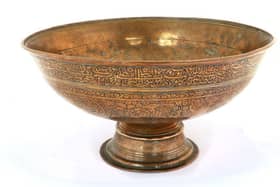 This Persian Copper Pedestal Bowl, possibly Safavid, 17th Century, sold for £20,000