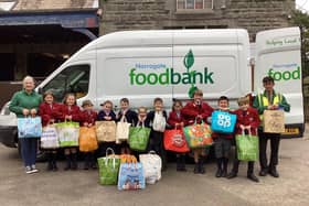 Pupils at Belmont Grosvenor School have donated a whopping 162.3kg of food to Harrogate District Foodbank