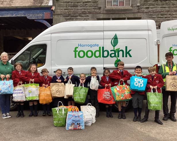 Pupils at Belmont Grosvenor School have donated a whopping 162.3kg of food to Harrogate District Foodbank