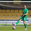 Harrogate Town goalkeeper James Belshaw had to be substituted before half-time on the opening day of the 2024/25 season. Pictures: Matt Kirkham