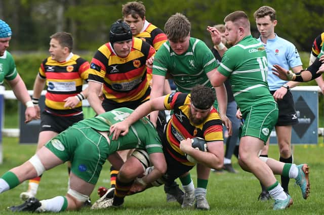 Harrogate RUFC were relegated from National Two North despite beating fellow strugglers Billingham on the final day of 2024/25. Picture: Daniel Kerr